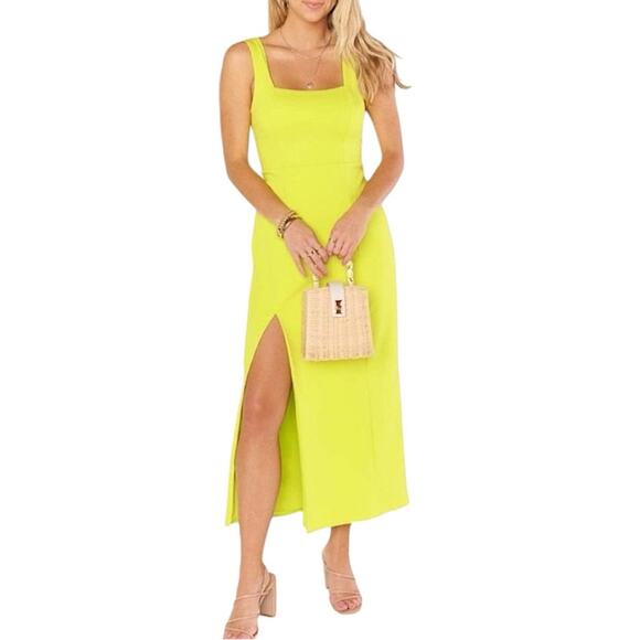 NWT Show Me Your MuMu Eden Midi Dress in Citrine Size Large Retail $148 - Picture 3 of 7